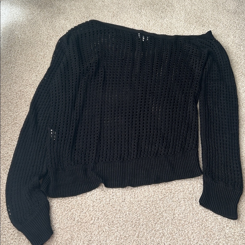 LPA Leo Off-Shoulder Open Knit Sweater - Picture 5 of 13